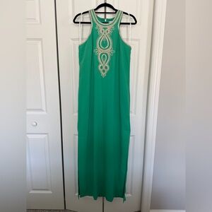 Lilly Pulitzer Taylane Embroidered Green Maxi Dress NWT